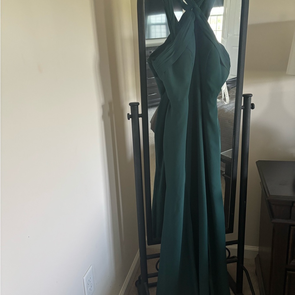 Azazie Blue Halter Gown for Prom